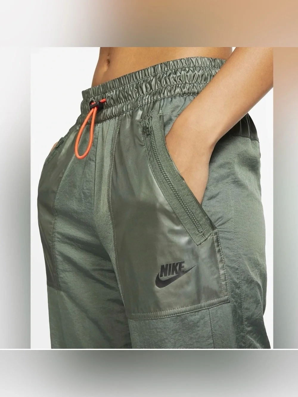 Nike X Barry's Juniper Fog Cargo Rebel Bootcamp Pants Army Green Pockets Size XL